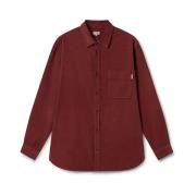 Golf Gestikte Corduroy Shirt Twothirds , Red , Heren