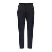 Wollen plooi-voorkant broek Saint Laurent , Black , Heren