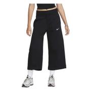 Phoenix Fleece Cropped Broek Nike , Black , Dames