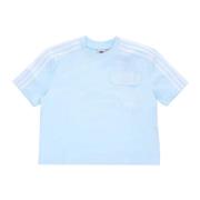 Blauwe Zak T-shirt Korte Mouw Adidas , Blue , Dames