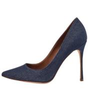 Pre-owned Denim heels Sergio Rossi Pre-owned , Blue , Dames