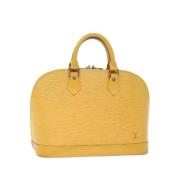 Pre-owned Leather handbags Louis Vuitton Vintage , Yellow , Dames