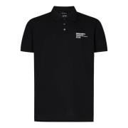 Zwarte Tennis Fit Polo met Logo Dsquared2 , Black , Heren