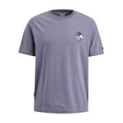 Korte Mouw Regular Fit T-shirt Cast Iron , Purple , Heren