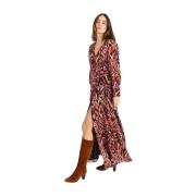 Gedrukte Wikkel Maxi Jurk Molly Bracken , Multicolor , Dames