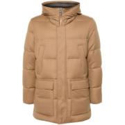 Gewatteerde Hoodie Jas Bruin Montecore , Beige , Heren