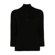 Zwarte Gebreide Turtleneck Sweater Blugirl , Black , Dames