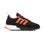 Boost Heren Lage Sneaker - Zwart/Oranje/Zilver Adidas , Black , Heren