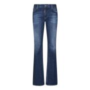 Blauwe Flare Stretch Denim Jeans Dsquared2 , Blue , Dames