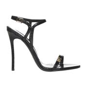 Zwarte Sandalen met Dubbele D-Details Dsquared2 , Black , Dames