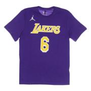 Lebron James NBA Tee Los Angeles Lakers Nike , Purple , Heren