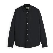 Klassieke Solide Poplin Overhemd Scotch & Soda , Black , Heren