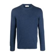 Blauwe Cashmere Crew-Neck Jumper Piacenza 1733 , Blue , Heren