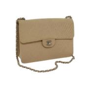 Pre-owned Cotton chanel-bags Chanel Vintage , Beige , Dames