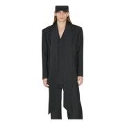 Getailleerde blazer met geïntegreerde sjaal Mugler , Black , Heren