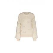 Beige Gebreide Rozen Pullover Fabienne Chapot , Beige , Dames