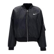 Omkeerbare Faux Fur Bomber Jas Nike , Black , Dames