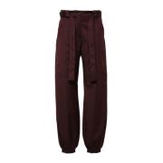 Bordeaux Rode Wollen Broek Pinko , Red , Dames