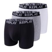 Sporty Boxer Trunks 3-Pack Basic Logo Replay , Multicolor , Heren