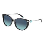 Black/Blue Shaded Sunglasses Tiffany , Black , Dames