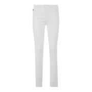 Witte Klassieke Katoenen Jeans Love Moschino , White , Dames