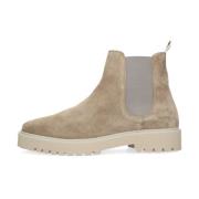 Taupe Chelsea Boots Logan Rai Nubikk , Gray , Heren