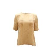 Pre-owned Silk tops Marc Jacobs Pre-owned , Yellow , Dames