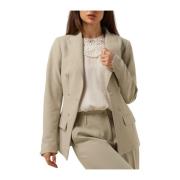 Groene Fitted Foam Blazer Summum Woman , Beige , Dames