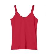 Omkeerbare Singlet Katoen Elastaan Basic Summum Woman , Red , Dames