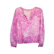 Pre-owned Silk tops Giambattista Valli Pre-owned , Pink , Dames