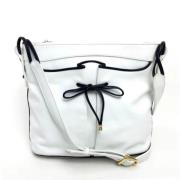 Pre-owned Leather shoulder-bags Celine Vintage , White , Dames