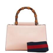 Pre-owned Leather handbags Gucci Vintage , Pink , Dames