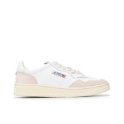 Witte Leren Lage Sneakers Autry , White , Heren