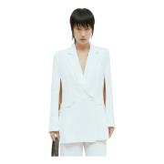 Linnen Splitmouw Blazer St. Agni , White , Dames