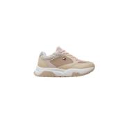 Mesh Running Sneakers in Beige Tommy Hilfiger , Beige , Dames