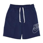 Mesh Interieur Geweven Shorts Middernacht Blauw/Wit Nike , Blue , Here...