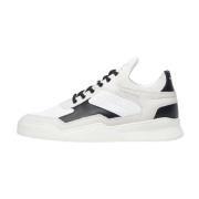 Low Top Ghost Paneled White / Black Filling Pieces , White , Heren