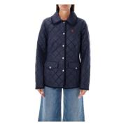 Gewatteerde Navy Buitenkleding Jas Ralph Lauren , Blue , Dames