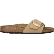 Madrid Gesp Nubuck Slippers Zand Birkenstock , Beige , Dames