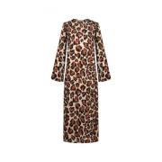 Luipaardprint Midi Jurk Fabienne Chapot , Brown , Dames