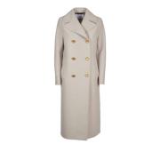 Dubbelrijige jas van zuiver wol Harris Wharf London , White , Dames