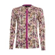 Etnisch Print Vest Cardigan Multicolor Roberto sarto , Pink , Dames