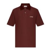 Polo shirt met logo Lanvin , Red , Heren