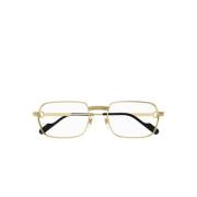 Gouden Rechthoekige Metalen Bril Premiere Ct0483O Cartier , Yellow , H...