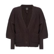 Chunky Ribbed Knit Sweater met Love Birds Borduurwerk Pinko , Brown , ...