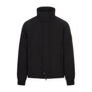 Zwarte capuchon blouson polyester jas Stone Island , Black , Heren