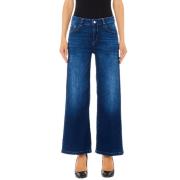 Hoge Taille Cropped Flare Jeans Liu Jo , Blue , Dames