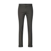 Klassieke Chino Broek met Zakken en Riemlussen Dondup , Gray , Heren