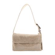 Kristal Metalen Mesh Schoudertas Benedetta Bruzziches , Beige , Dames