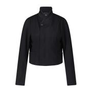 Korte Blousonjas met Drie Strepen Y-3 , Black , Dames